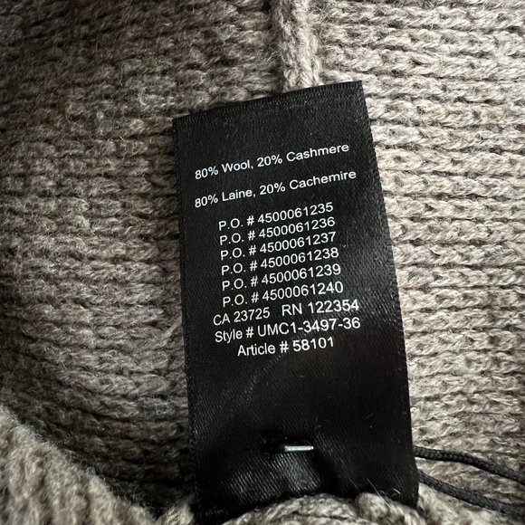 Aritzia Mika Cashmere & Wool Funnel Cowl Turtleneck Sweater Boxy Oversized Cozy - Picture 7 of 15